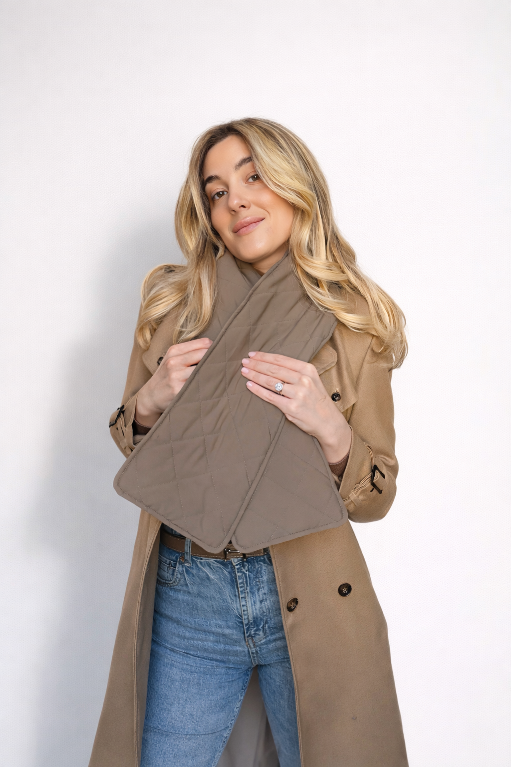 RainScarf Taupe – Écharpe de pluie élégante | RAINPOP — Taupe
