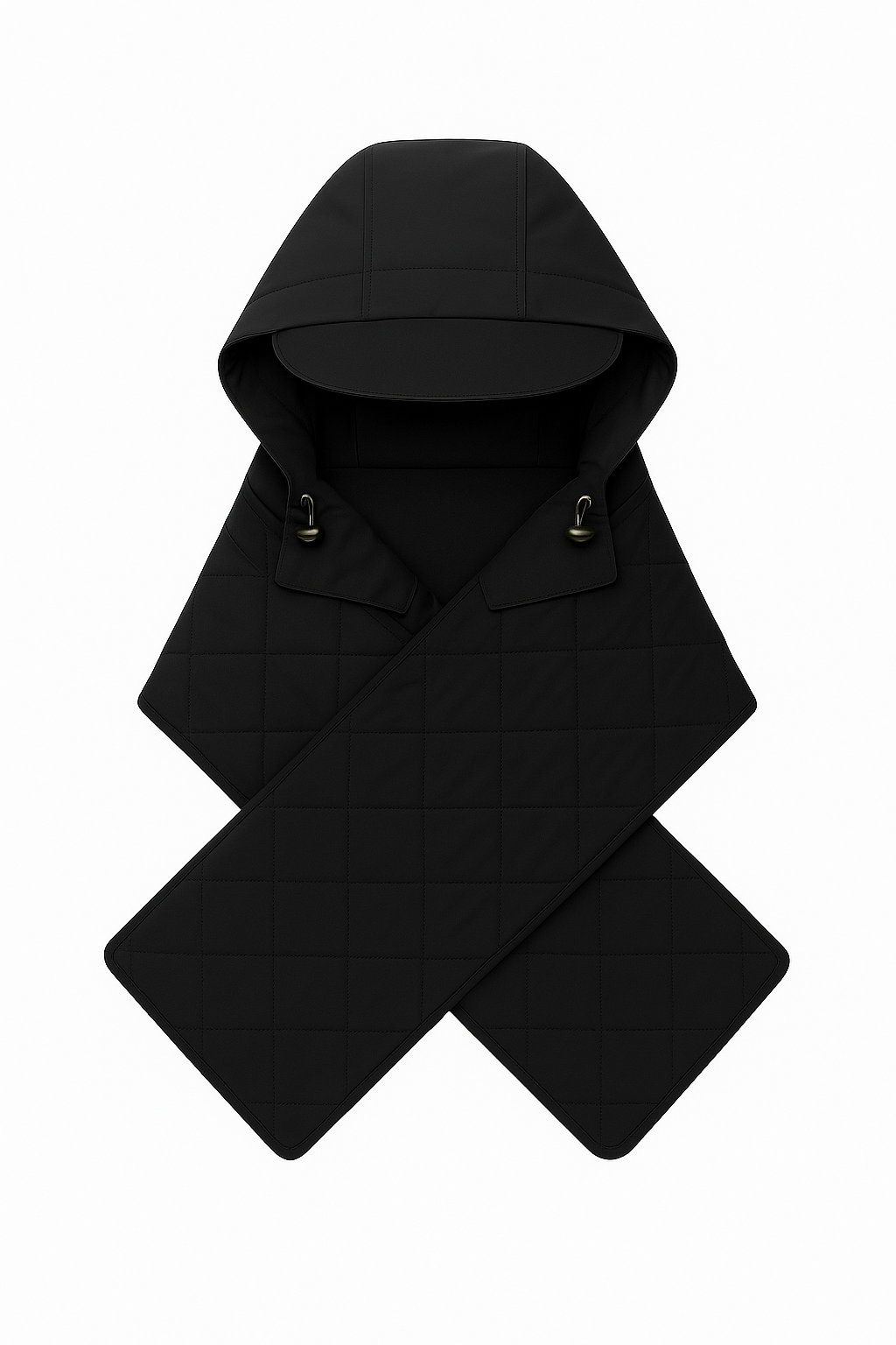 RainWrap Noir – Écharpe capuche imperméable élégante | RAINPOP — black