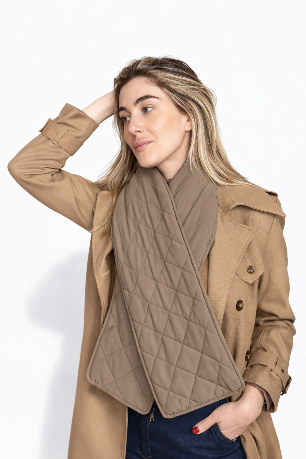 RainScarf Taupe – Écharpe de pluie élégante | RAINPOP — Taupe