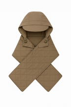 RainWrap Noir – Écharpe capuche imperméable élégante | RAINPOP — taupe